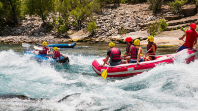 Rafting areas in Turkey