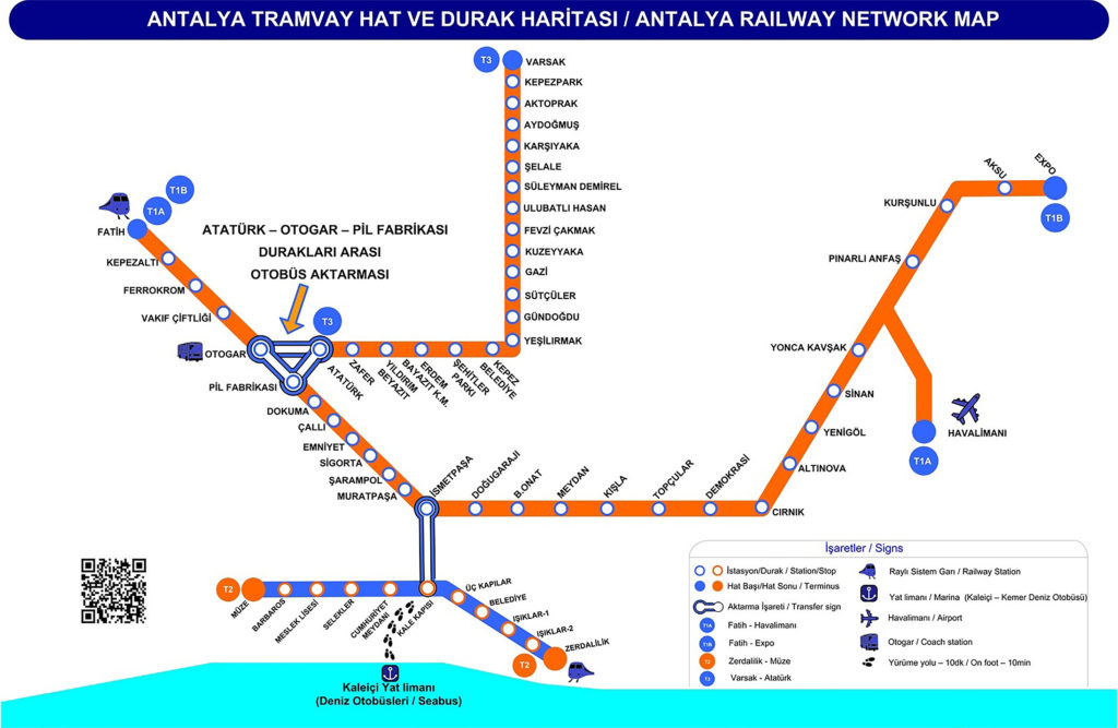 Antalya Subway Map