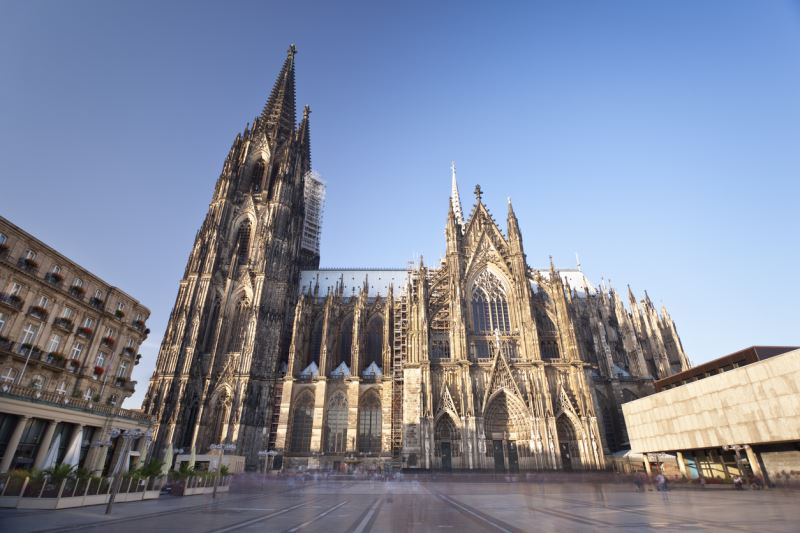 Cologne Cathedral, which took 632 years to build and is 157 meters long.
