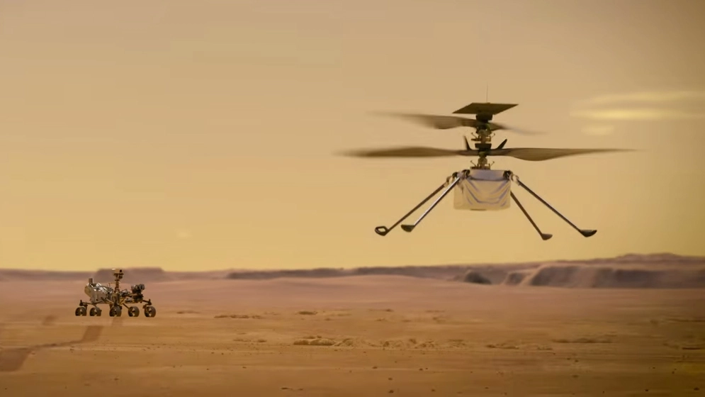 NASA telah membagikan video menakjubkan tentang sebuah helikopter yang terbang di atas Mars
