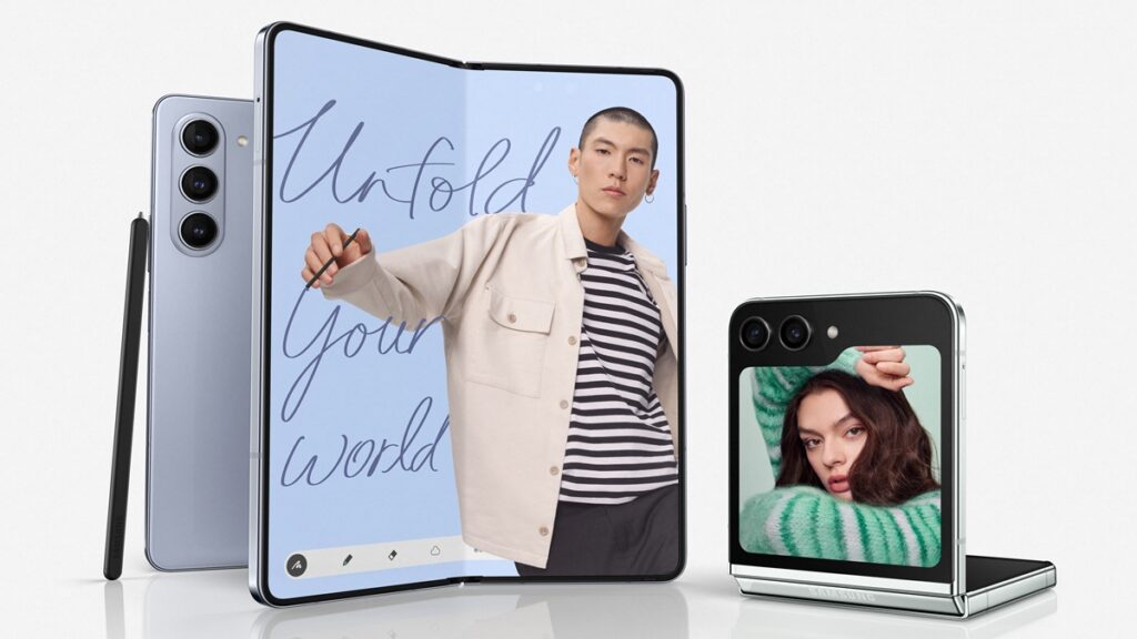 
Samsung's new foldable phones 
