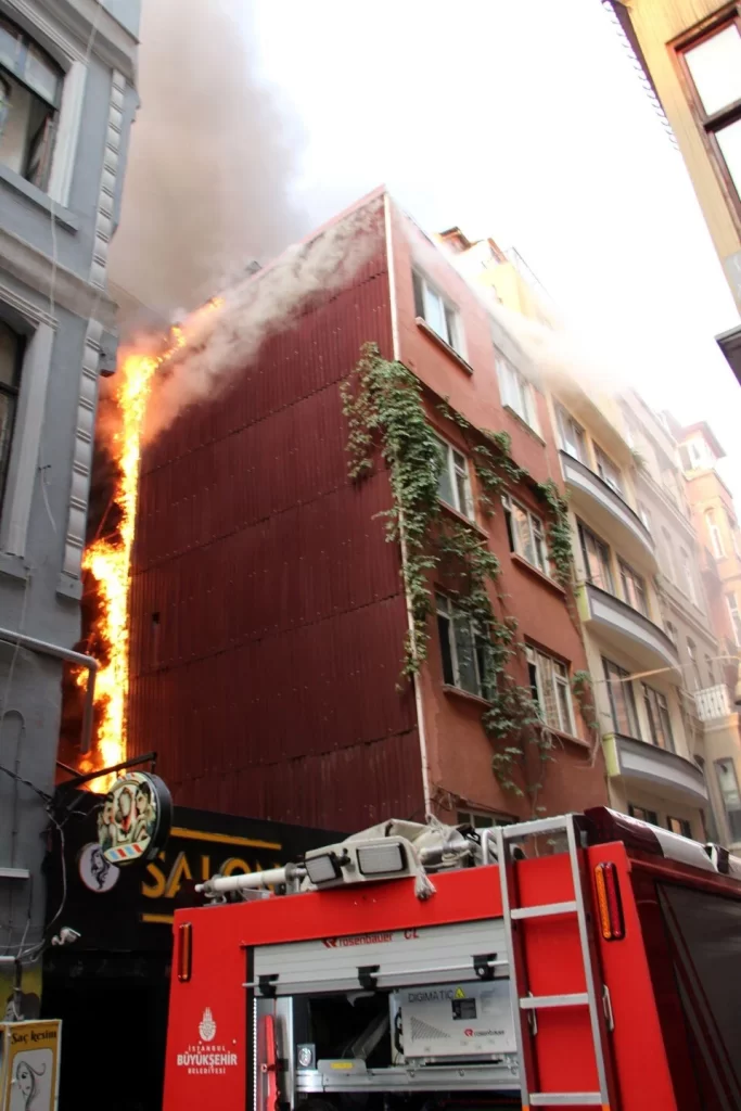 Hotel fire in Beyoglu