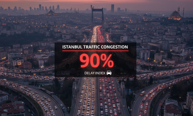 Istanbul Traffic Congestion 90 Percent